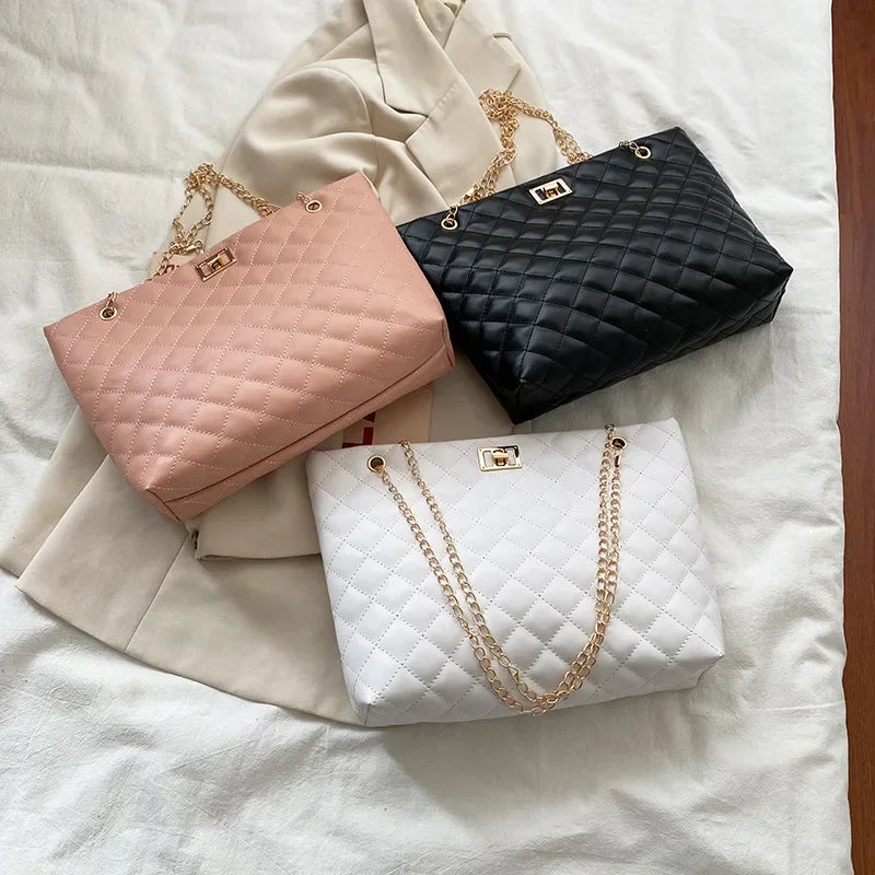 Diamond Lattice Tote Bag – Immediate Presence