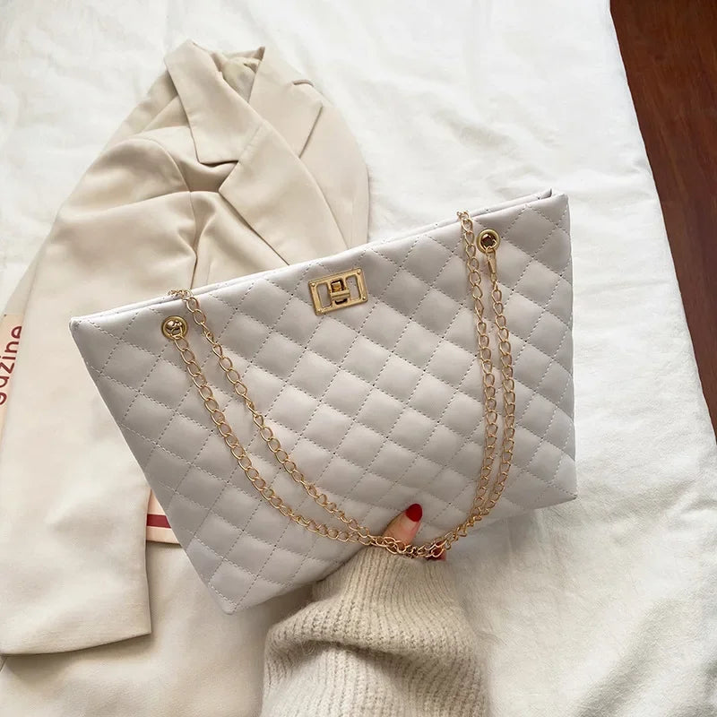 Diamond Lattice Tote Bag – Immediate Presence