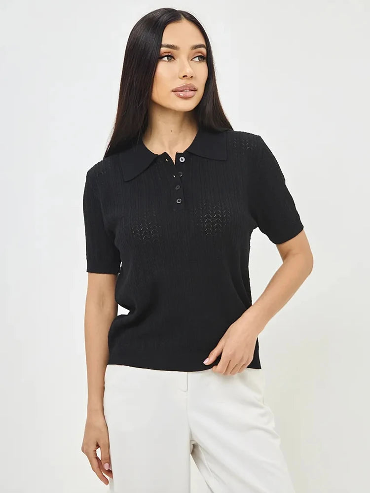 Tornova Knit Polo Tee Conforto sem abrir mão do estilo