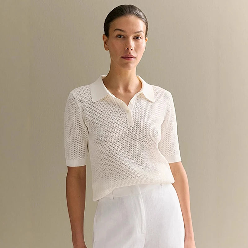 Tornova Knit Polo Tee Conforto sem abrir mão do estilo